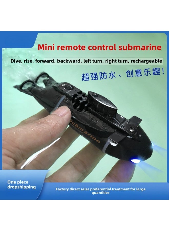 Mini Wireless Remote Control Submarine Waterproof Speedboat Submarine Model Charged Electric Water Play Toy Children Special Olympics-Colour:Golden Diving Whale-40mhz✓-Specification:Charging Head + Charging Cable - Free Remote Control Battery + Tools✓  - Image 2