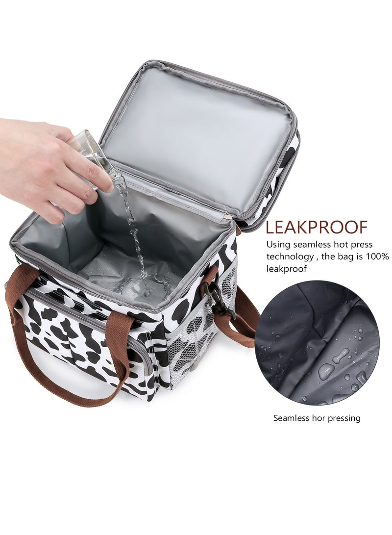 GUDOO حقيبة غداء متعددة الوظائف، حقيبة مقاومة للماء ومعزولة للحفاظ على انتعاشك، حقيبة كتف محمولة للوجبات الخارجية، حقيبة حليب - Image 5