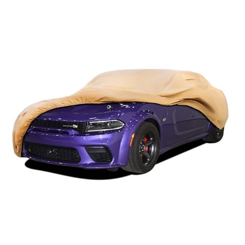 JURMON Heavy Duty Outdoor Car Cover Custom Fit for Dodge Charger,Windproof All Weather Waterproof Sun Rain UV Dust Snow Protection Outdoor Car Covers - Image 1