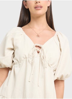 Ginger Off Shoulder Gather Detail Sun Dress  - Image 3
