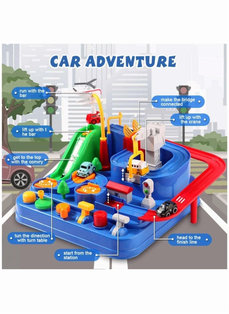 MIXDE Car Toys Gifts for Boys Girls City Rescue Preschool Toy  Parent-Child Interactive Race Car Track Playsets  - Image 4