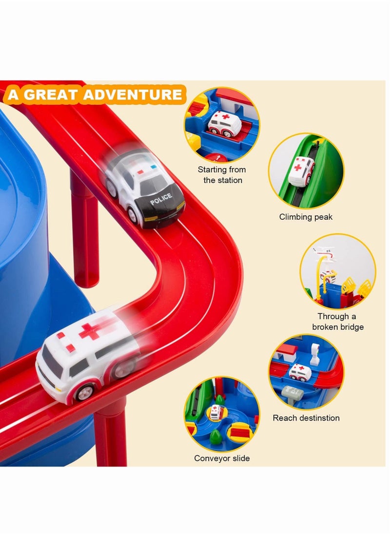 MIXDE Car Toys Gifts for Boys Girls City Rescue Preschool Toy  Parent-Child Interactive Race Car Track Playsets  - Image 5