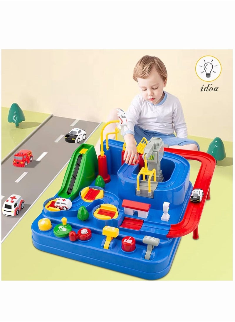 MIXDE Car Toys Gifts for Boys Girls City Rescue Preschool Toy  Parent-Child Interactive Race Car Track Playsets  - Image 3