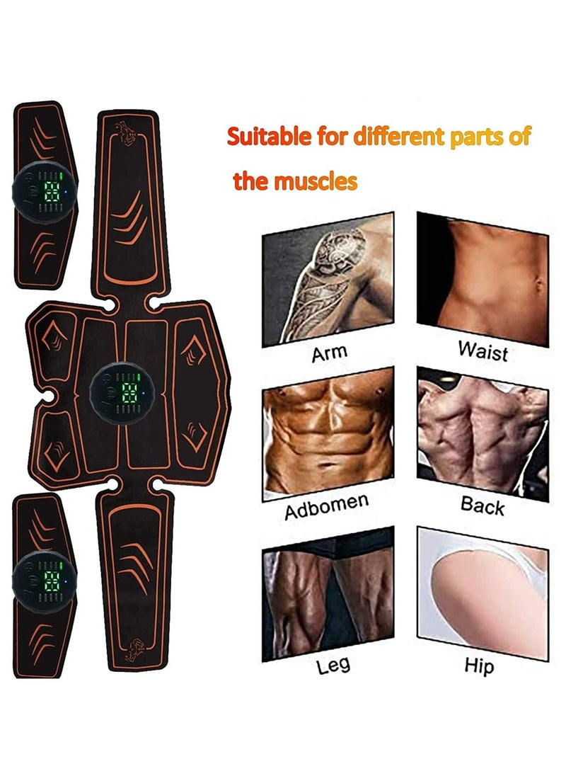 Generic ABS Trainer Muscle Stimulator, EMS Muscle Stimulator,Abs Stimulator Workout Equipment For Men & Women, Home Office Fitness Workout Equipment 8 Replacement Gel Pads for Abdomen Arm Leg 10 Mode 20 Leve  - Image 4