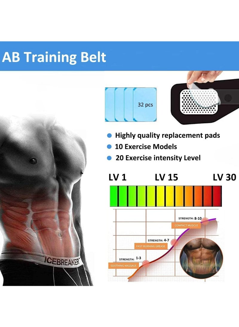 Generic ABS Trainer Muscle Stimulator, EMS Muscle Stimulator,Abs Stimulator Workout Equipment For Men & Women, Home Office Fitness Workout Equipment 8 Replacement Gel Pads for Abdomen Arm Leg 10 Mode 20 Leve  - Image 5