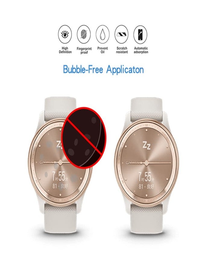 MIHENCE Compatible for Garmin vivomove Trend Screen Protector, HD Full Coverage Invisible TPU Screen Protector Compatible for vivomove Trend 40mm Hybrid Smartwatch - 2023 (3PCS) - Image 4