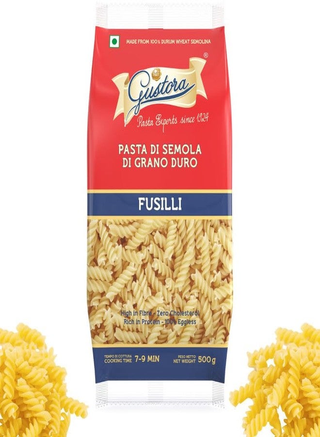 Gustora Healthy Fusilli & Mini Fusilli Pasta Combo Made Of Durum Wheat Semolina I Rich In Protein & Fibre I Zero Cholesterol I Vegetarian I No Trans - Fat I Cooking Time 10 Min - (500 Gm X 2) - Image 2