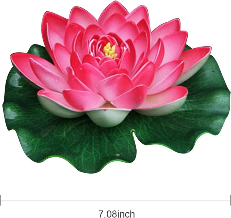 Dekorly Dekorly Artificial Floating Lotus FlowerFake Lily Tulips Pads for Pond Artificial Floating Foam Lotus Flowers for Wedding Floating Pool Pond Decoration 7 Inch Pack of 1  - Image 2