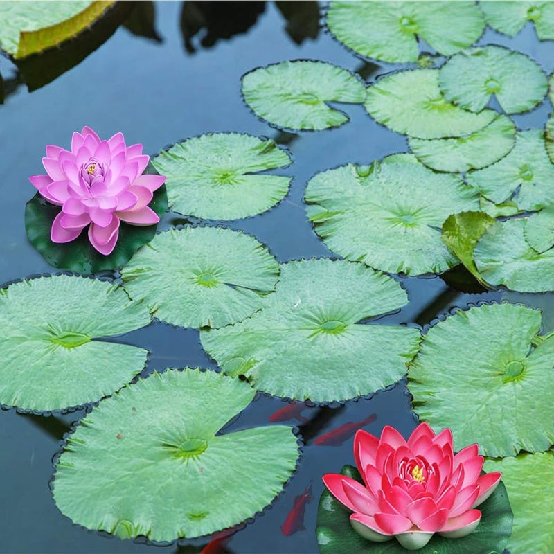 Dekorly Dekorly Artificial Floating Lotus FlowerFake Lily Tulips Pads for Pond Artificial Floating Foam Lotus Flowers for Wedding Floating Pool Pond Decoration 7 Inch Pack of 1  - Image 5