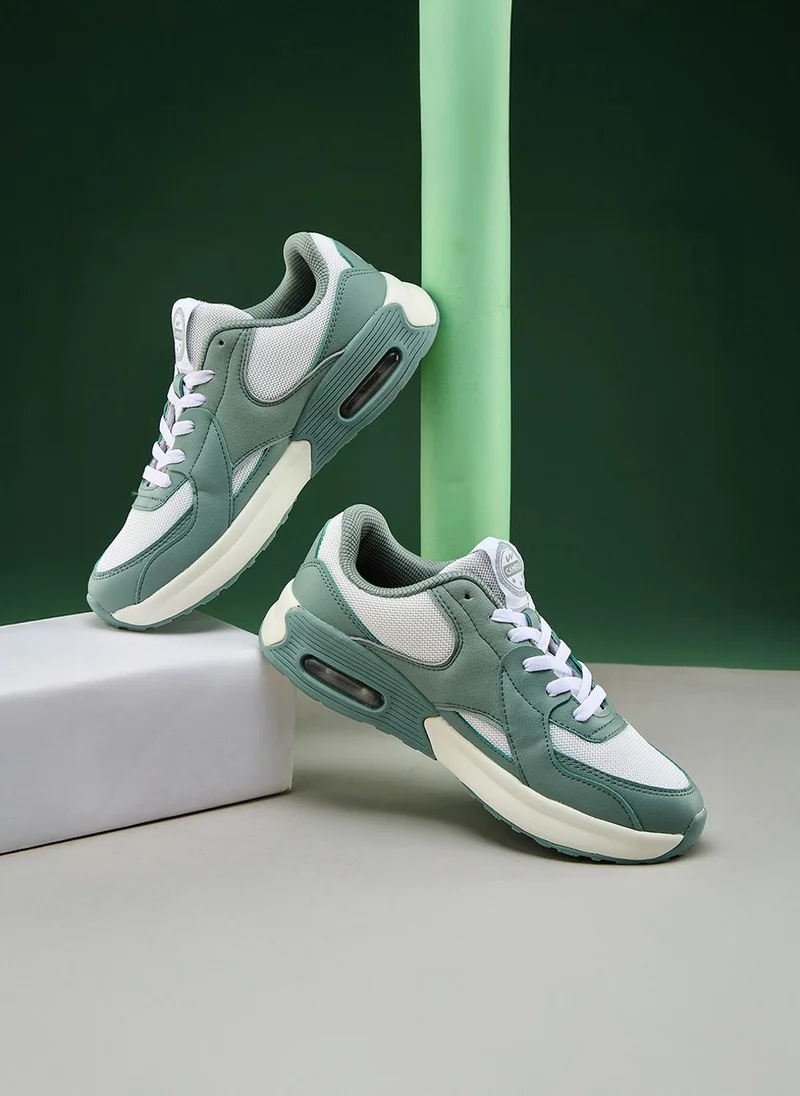 CAMPUS Women Mystery Memory Foam Lace-Up Sneakers-Green