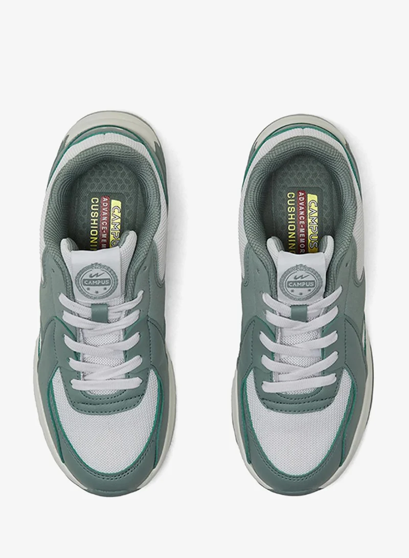 Campus Green Women Mystery Memory Foam Lace-Up Sneakers-Green for Women | Best Price UAE