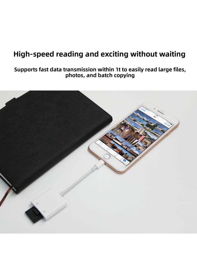 Generic - Type-C To SD/TF Card Reader For Apple Android Camera Support OTG High-speed Conversion Plug And Play-Color:Dual-wire Dual-port Card Reader (sd+tf) Pearlescent Bag Packaging - Image 1