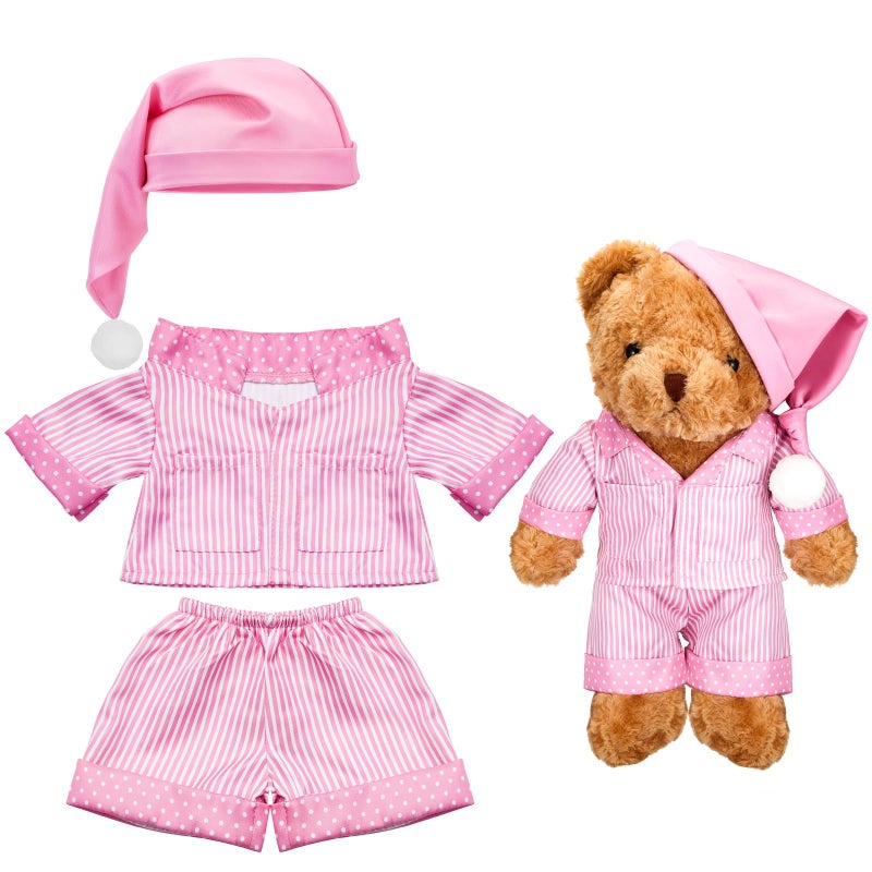 Civaner Stripe Bear Clothes Stuffed Animal Clothes 12 16 Inch Build a Lovely Stuffed Animal Costumes and Accessories Fit Bear is Not IncludedPink - Image 3