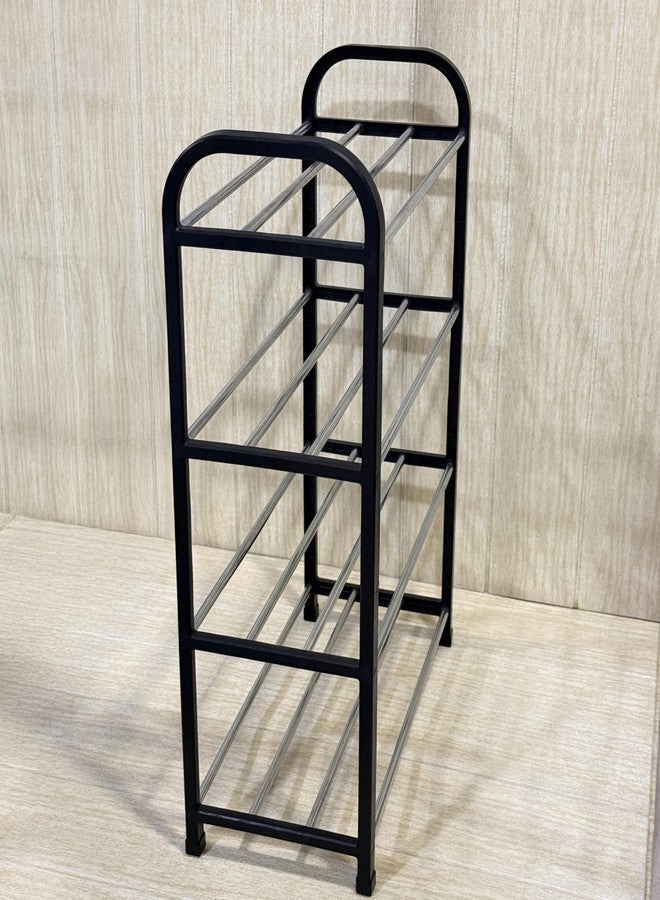 LUHI Metal Shoe Rack |4-Layer Shoe Stand for Home |Shoes Rack Metal Pipe Shoe Rack, Shoe Stand Entryway, Front Door Space-Saving Steel Shoe Storage Rack Portable Slipper Stand for Home,Office/Bedroom - Image 5