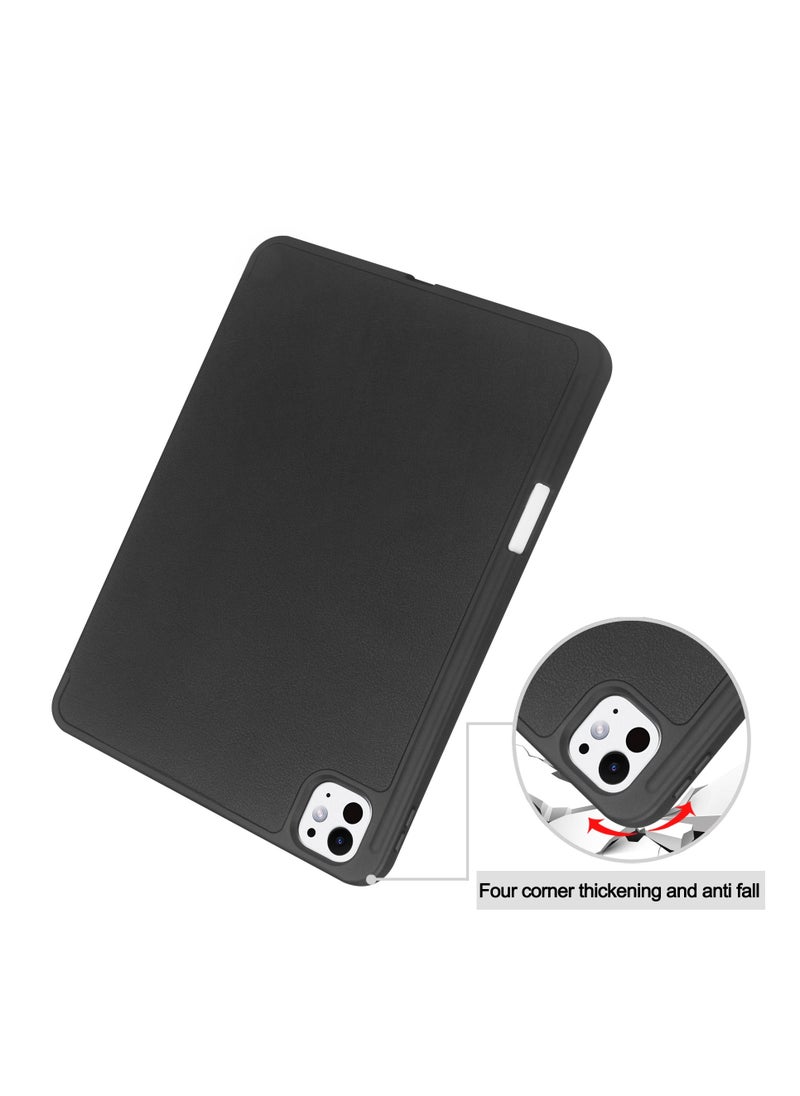 vesus Compatible With iPad Pro 11 Case (M4) 2024 With Pencil Holder , Smart Trifold Stand, Auto Wake Sleep (Black) - Image 4