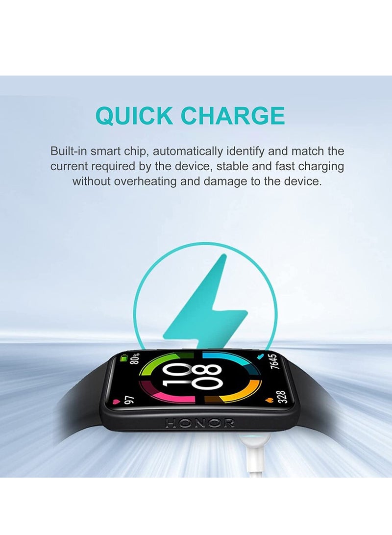 Charger Compatible with Huawei Watch Fit, USB Charging Cable Cord Base Dock Charger Adapter Stand For Huawei Band 6 smartwatch (Black) - Image 3