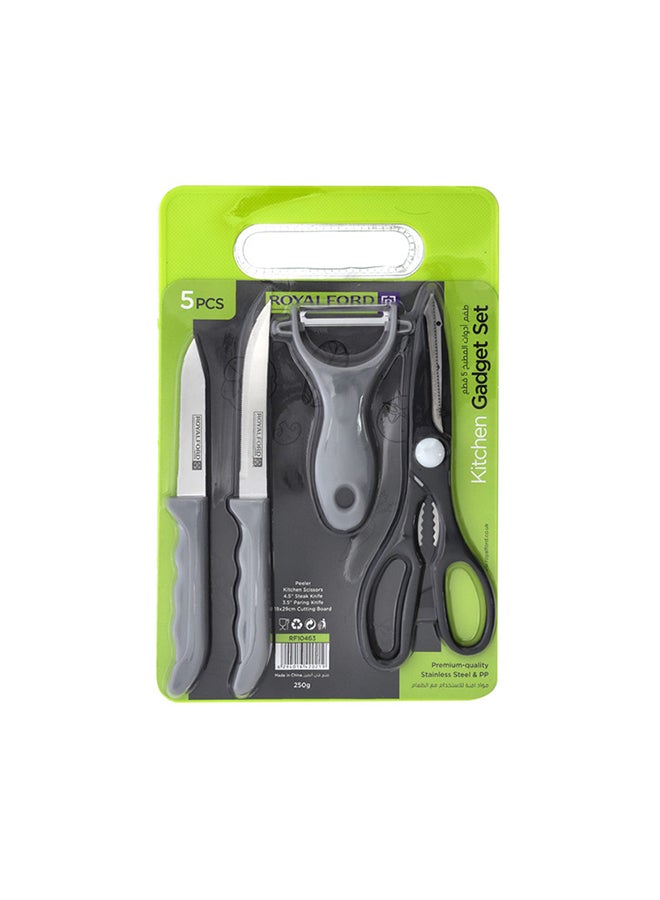 Royalford Kitchen Gadget Set Premium Quality Stainless Steel & Pp Grey - Image 2