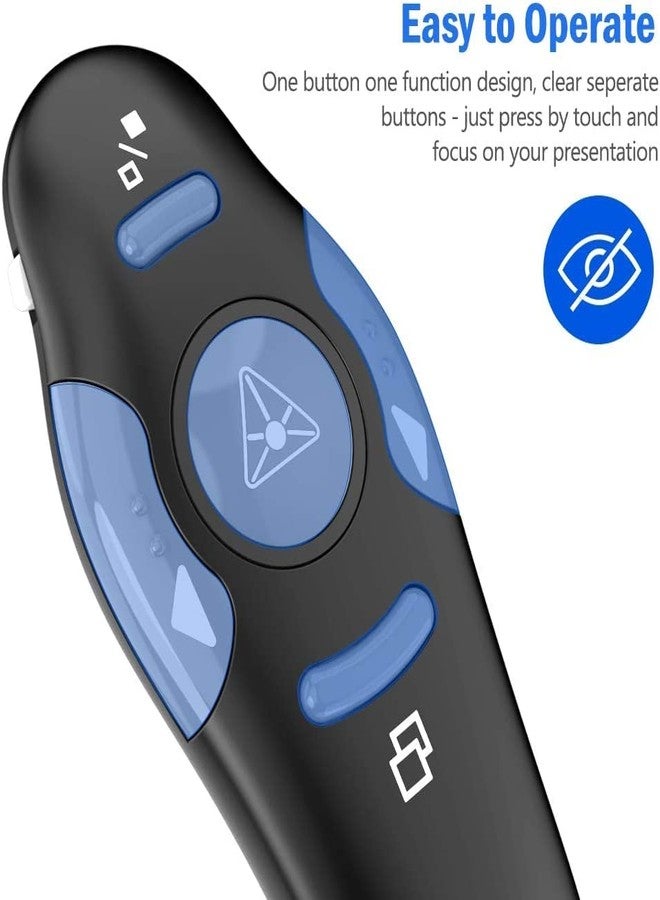 rts Wireless Presentation Clicker for PowerPoint Presentations, USB Dongle Presenter Remote with RF 2.4GZ Laser Pointer Slide Clickers for Mac/Windows/Linux, Computer/Laptop, Google Slide/PPT/Keynote - Image 4