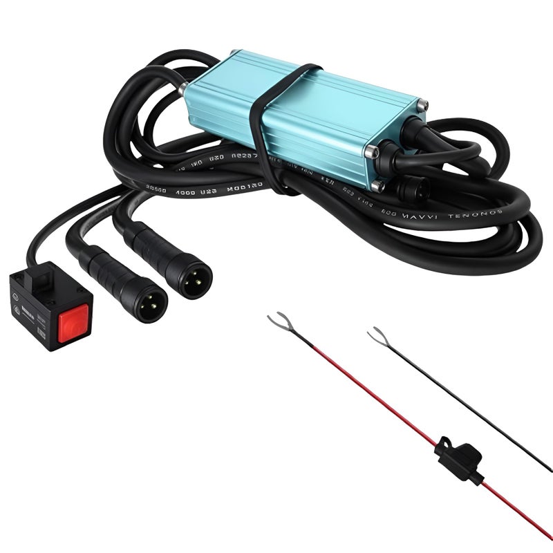 Asryd Motorcycle Fog Light Flasher 100W Wiring Kit Harness Plug N Play System Compatible for 12-24V - Image 5