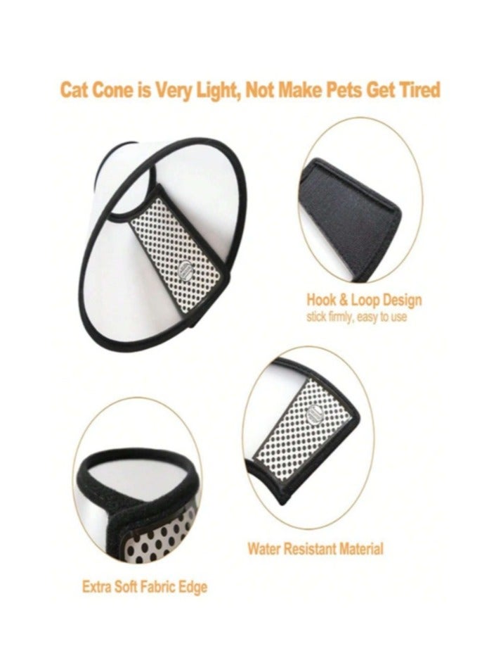 A.M Cat and Dog Cone Collar, Adjustable Recovery Pet Cone, Plastic Elizabethan Collar Protects Wound Healing Practical Dog Cone, Pet Cone - Image 4