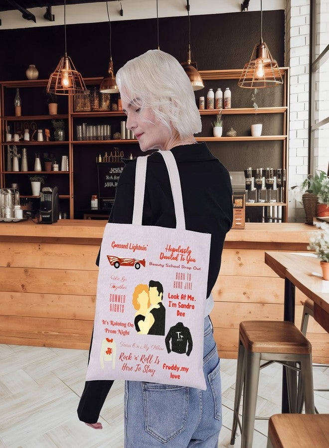 G2TUP Danny & Sandy Muscial Tote Bag Musical Lover Gift Hopelessly Devoted To You Shoulder Bag Danny Theater Merch (Look At Me T) - Image 2