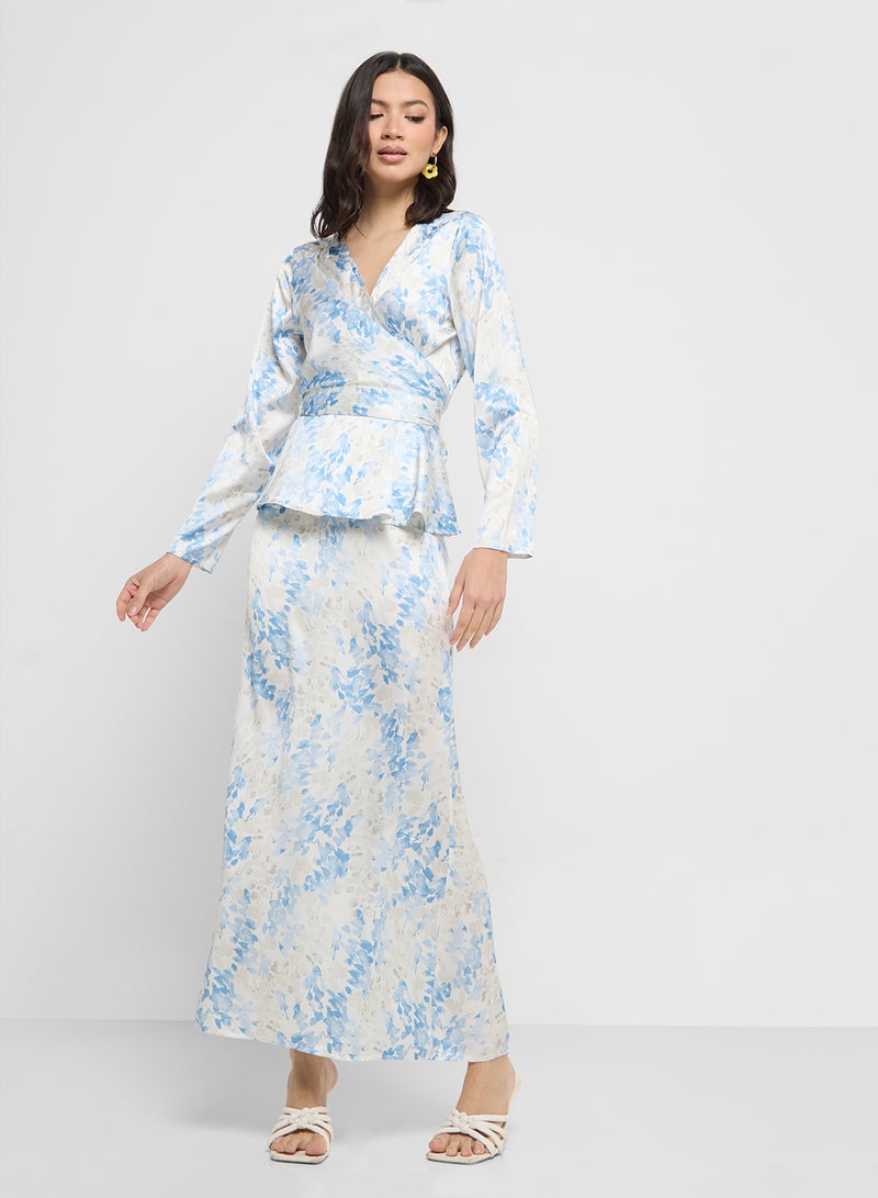 ELLA Printed Top & Skirt Set  - Image 1