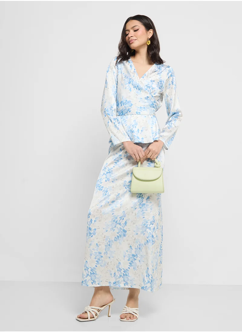 ايلا Printed Top & Skirt Set