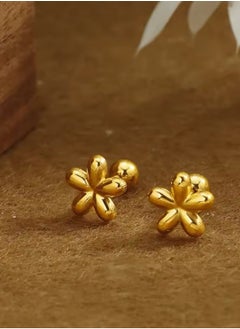 GOLDMAX Elegant Stainless Steel 18k Gold Plated Earrings For Women Small Size  - Image 4