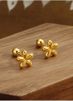 GOLDMAX Elegant Stainless Steel 18k Gold Plated Earrings For Women Small Size  - Image 2