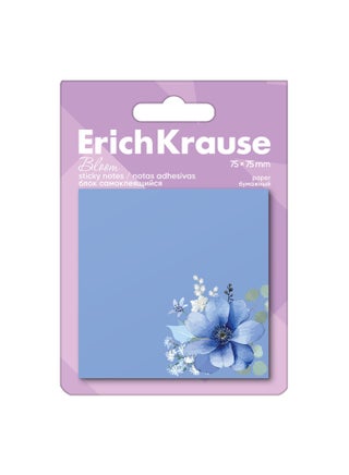 50-Sheet Pastel Bloom Design Sticky Notes 75mmx75mm Size Lilac