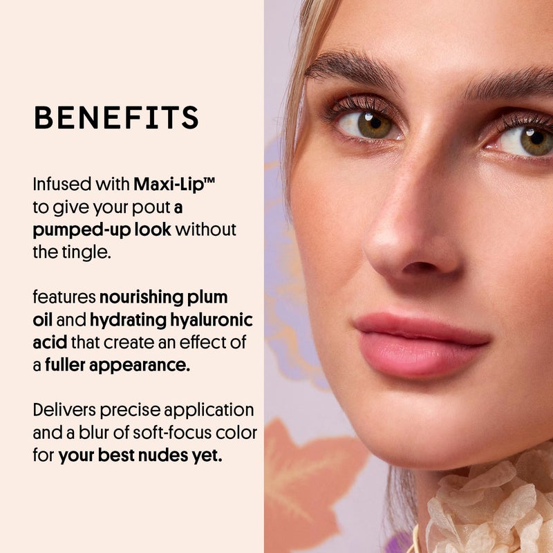 Winky Lux Skinny Plump Demi Matte Lipstick - Brownish Pink Lip, Natural Plump Lipstick, Weightless Long Lasting Soft Matte Lip Crayon, Infused with Hyaluronic Acid & Plum Oil, Room Service - Image 3