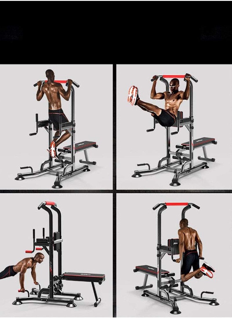 ETG Multifunction Power Tower with Bench Pull Up Bar Dip Station for Home Gym Workout Strength Training Fitness Equipment  - Image 4