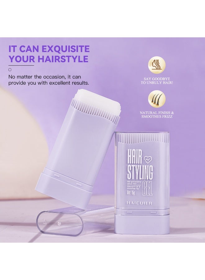 Hair Styling Hair Wax Stick for Kids, Styling Stick with Built-in Comb, hair balm, Hair Care for Women, hair gel stick for Fly Away  Edge Frizz, Refreshing Non-Greasy (15g) - Image 5