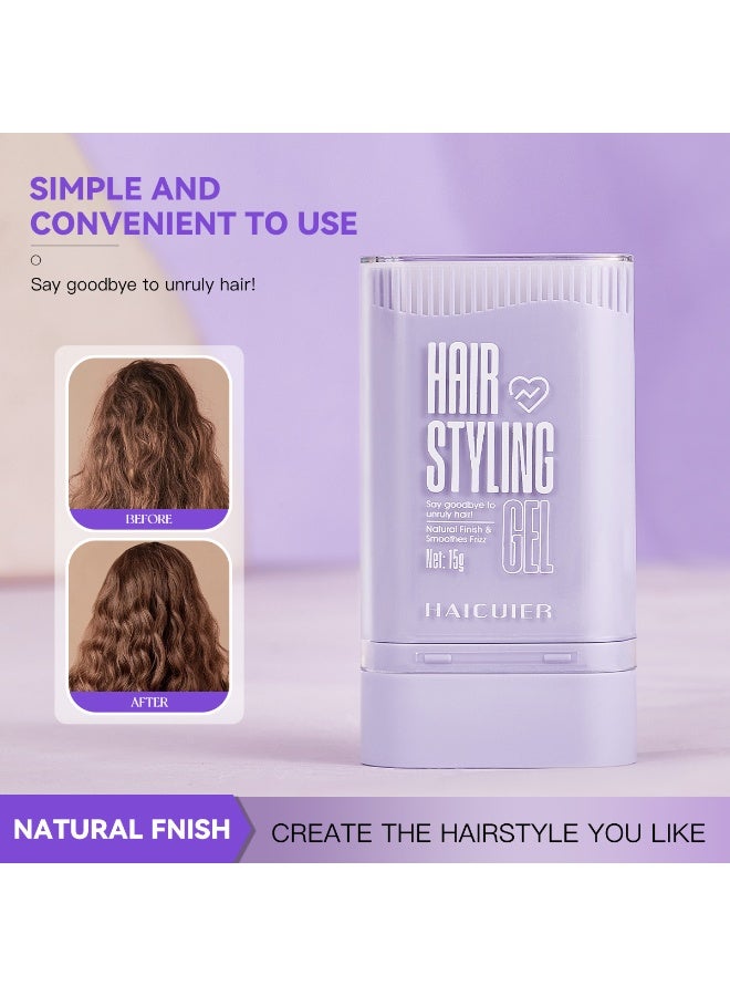 Hair Styling Hair Wax Stick for Kids, Styling Stick with Built-in Comb, hair balm, Hair Care for Women, hair gel stick for Fly Away  Edge Frizz, Refreshing Non-Greasy (15g) - Image 2