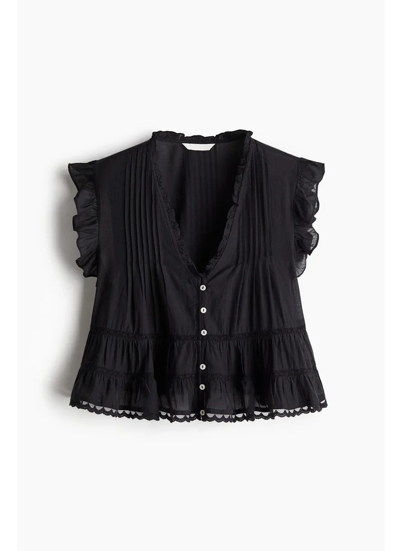 H&M Pintucked blouse