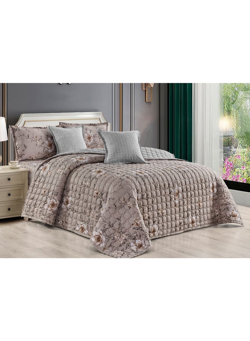 Moon Floral Compressed Double Quilt Set 6 Piece - Image 1