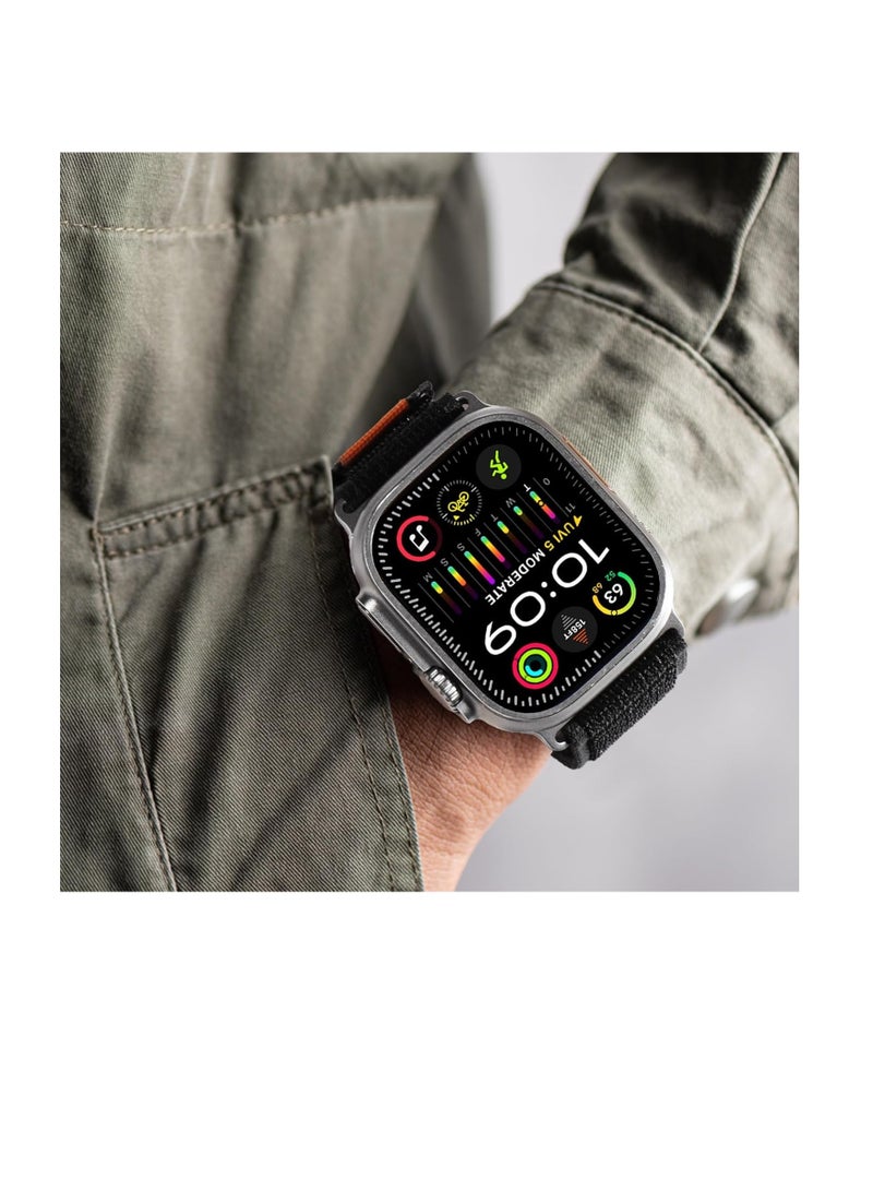 20mm Nylon Sport Band Compatible with Samsung Galaxy Watch 3 41mm/Galaxy Watch 42mm/Active 40mm/Active 2 40mm 44mm Replacement Wristbands Watch Strap (black, 20mm) - Image 2