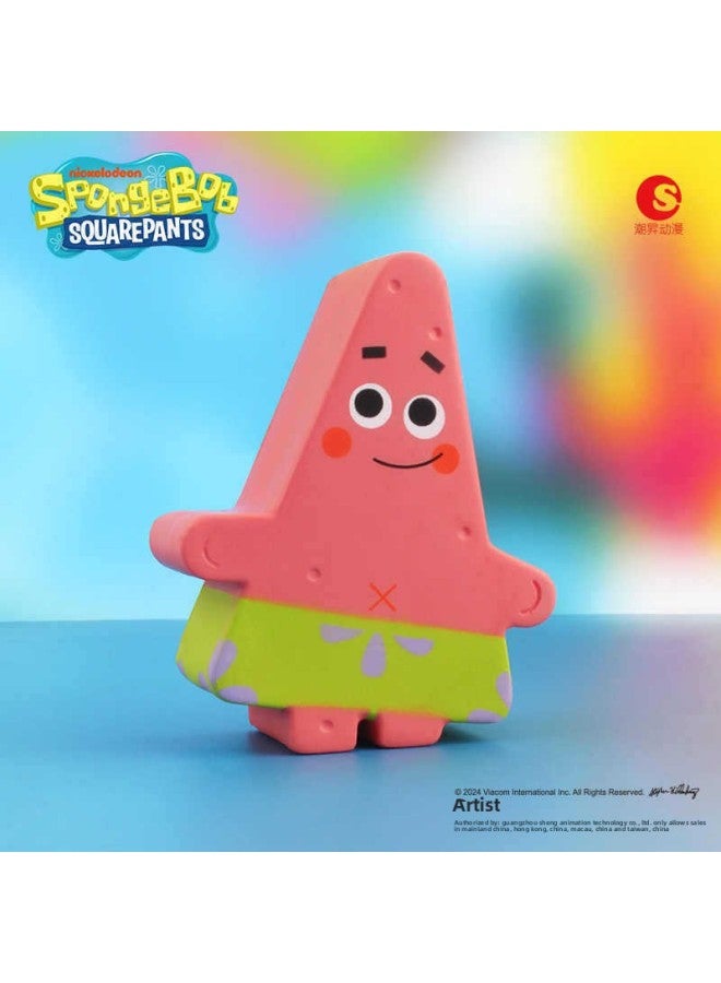 Authentic Spongebob Squarepants Patrick Star Pinch Fun Slow Rebound Trendy Decompression And Decompression Toy 100mm Gacha Wholesale-Color:100mm Gashapon Bag/25 Pieces Per Bag (single Price)