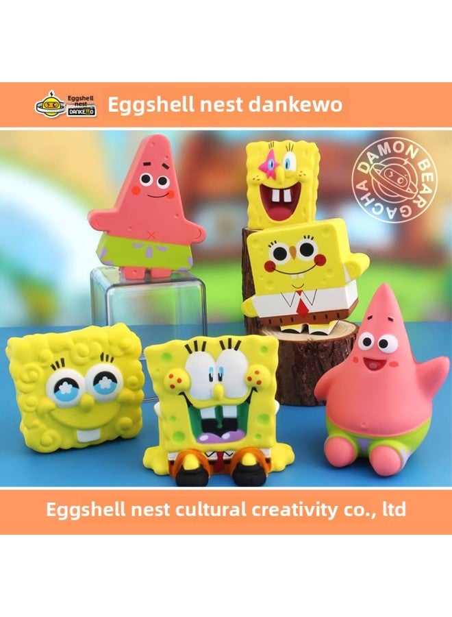 Authentic Spongebob Squarepants Patrick Star Pinch Fun Slow Rebound Trendy Decompression And Decompression Toy 100mm Gacha Wholesale-Color:100mm Gashapon Bag/25 Pieces Per Bag (single Price)