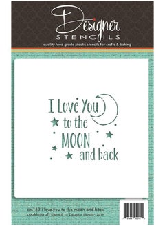 Designer Stencils I Love You To The Moon And Back Cookie And Craft Stencil Cm163 By Designer Stencils  - Image 5