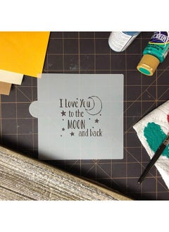 Designer Stencils I Love You To The Moon And Back Cookie And Craft Stencil Cm163 By Designer Stencils  - Image 4