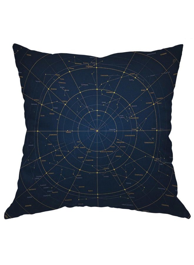 Moslion Star Map Throw Pillow Cover City Light Constellation in Night Sky Cotton Linen Decorative Pillow Case 18 x 18 Inch Standard Square Cushion Cover for Sofa Bedroom Men Women - Image 1