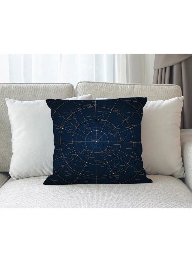 Moslion Star Map Throw Pillow Cover City Light Constellation in Night Sky Cotton Linen Decorative Pillow Case 18 x 18 Inch Standard Square Cushion Cover for Sofa Bedroom Men Women - Image 3