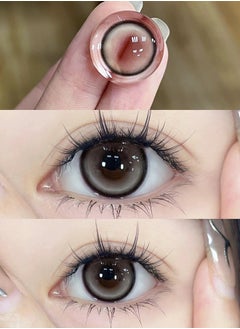 Mill Creek Mill Creek color contact lenses 14.5MM hydrogel lenses can be used for 12 months 1 pair of 2 brown glasses  - Image 2