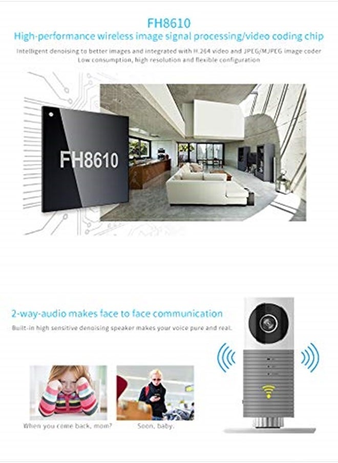 Clever Dog Camera Wifi, Small Pet Nanny Camera with Audio and Video, Cell Phone App, Wide Angle, Motion Sensor, Night Vision, Indoor, Cheap Camera for Home Security, Puppy, Baby Monitor