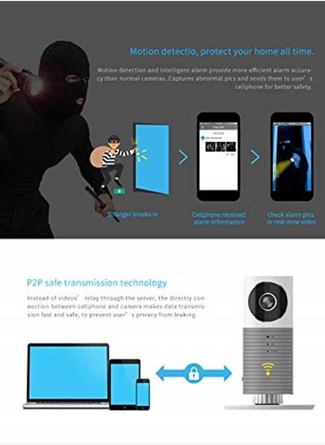 Clever Dog Camera Wifi, Small Pet Nanny Camera with Audio and Video, Cell Phone App, Wide Angle, Motion Sensor, Night Vision, Indoor, Cheap Camera for Home Security, Puppy, Baby Monitor