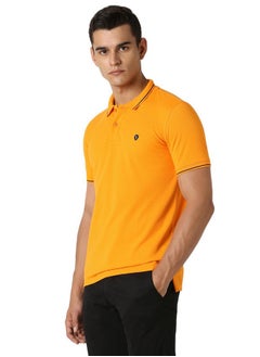 Van Heusen Van Heusen Men's Regular Fit Polo T-Shirt (VSKP517S011413_Flame Orange L)  - Image 3