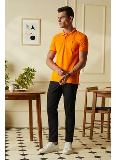 Van Heusen Van Heusen Men's Regular Fit Polo T-Shirt (VSKP517S011413_Flame Orange L)  - Image 2