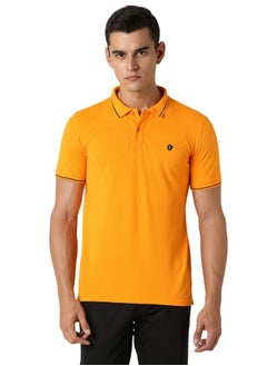 Van Heusen Van Heusen Men's Regular Fit Polo T-Shirt (VSKP517S011413_Flame Orange L)  - Image 1