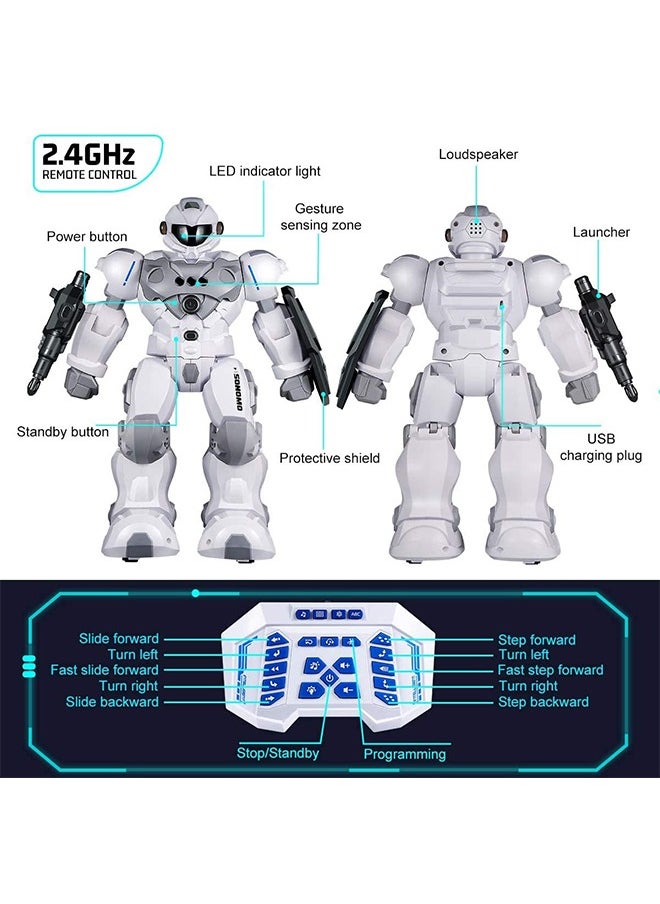GROIC - RC Robot Toys for Kids, Large Programmable Remote Control Smart Walking Dancing Robot Toy Gift with Gesture & Sensing for Kids - Image 1